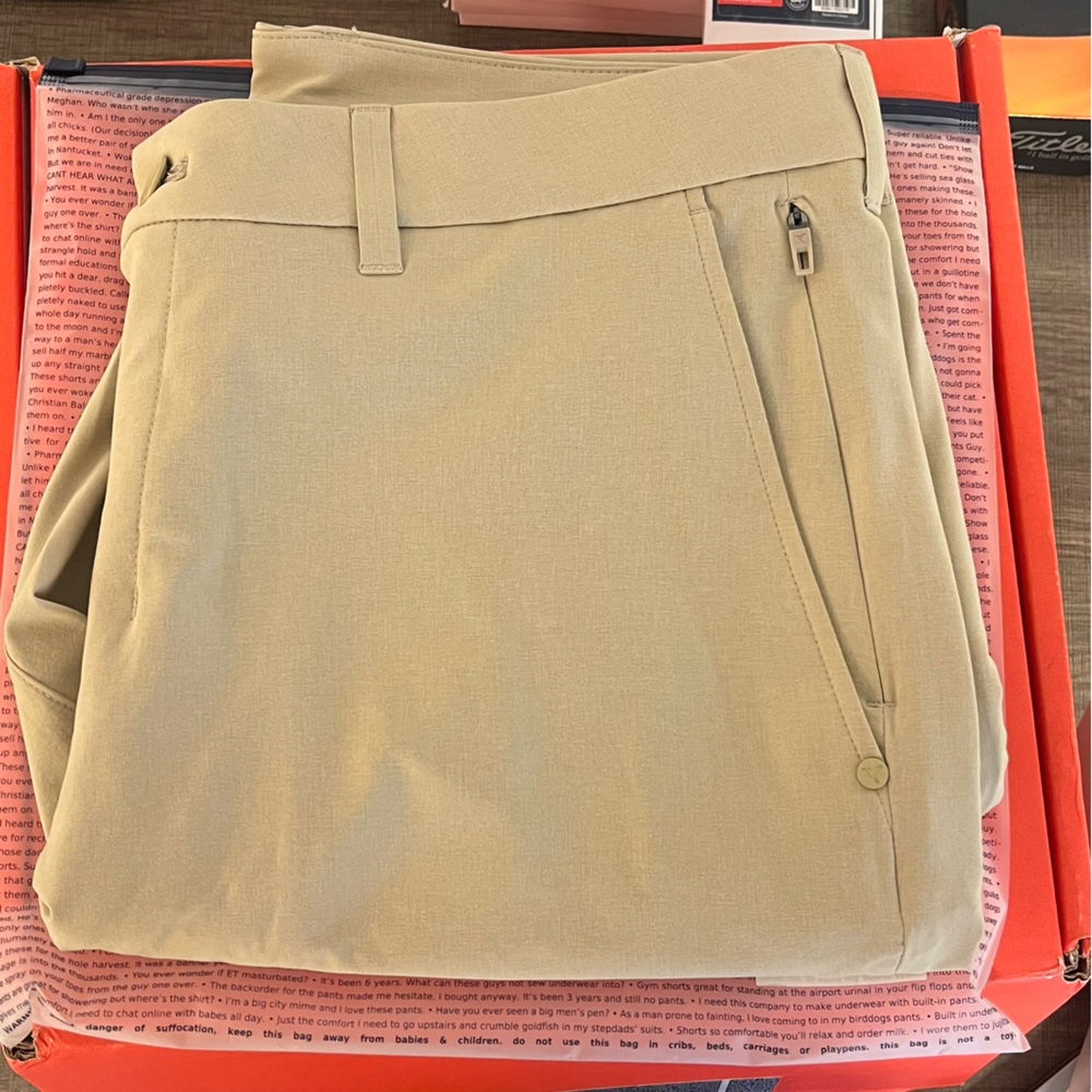Birddogs Beige Athletic Shorts with Zip Pocket